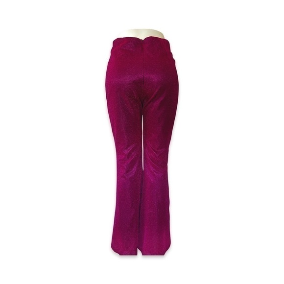 Elegant Magenta Wide Leg Pants - Picture 2 of 6